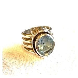 R0902 Retired Aqua Silpada Sterling Ring Size 7